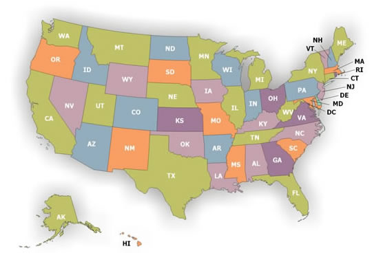 CNA classes, schools and programs by state.